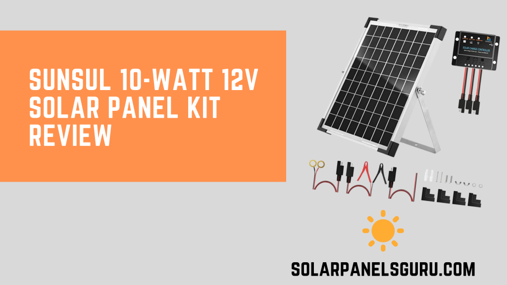 SUNSUL 10-Watt 12V Solar Panel Kit